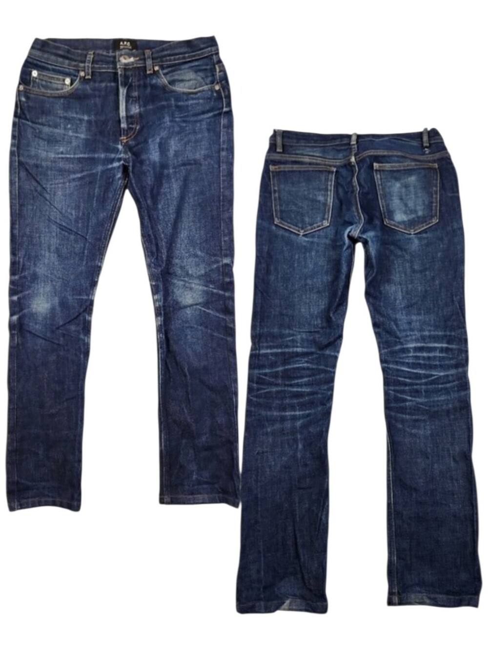 APC Womens New Cure H Tres Etroit Slim Straight Raw Rigid Blue Denim Jeans 26